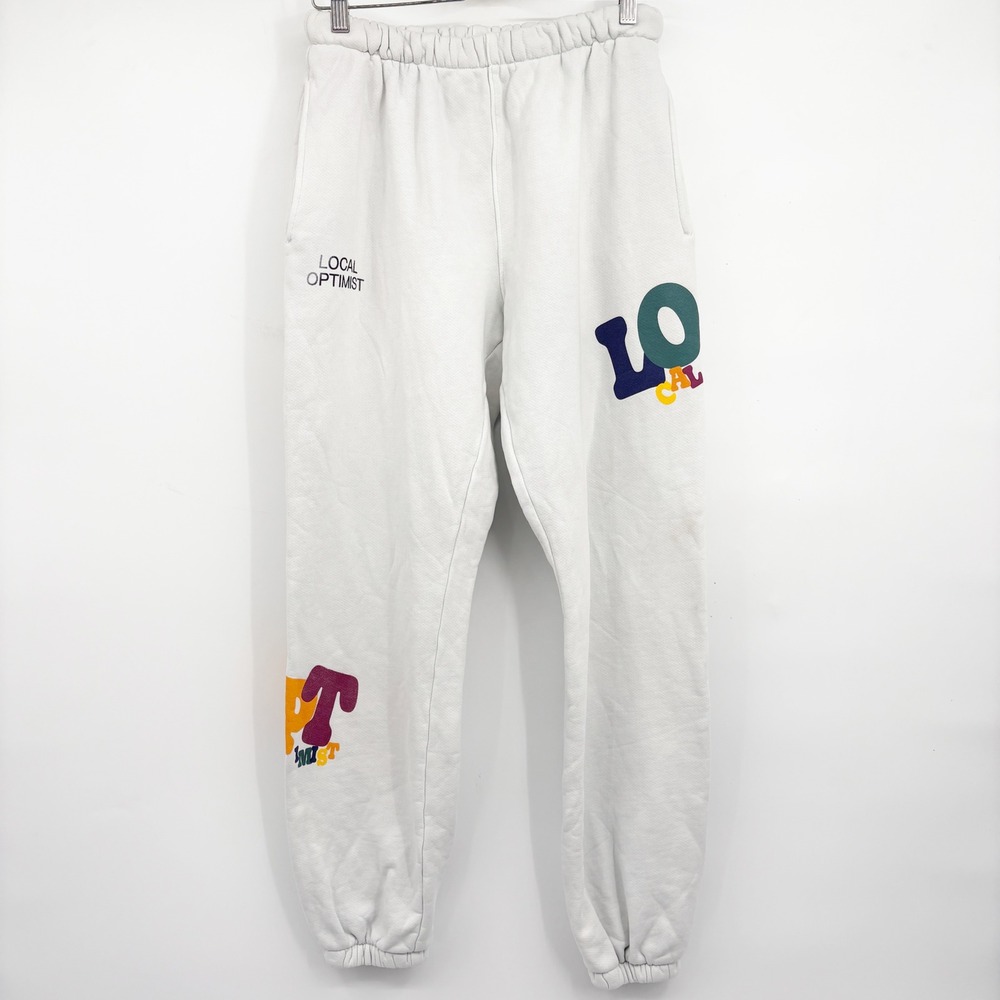 Madhappy Womens Local Optimist Graphic Cotton Oversized  Jogger Sweatpants M